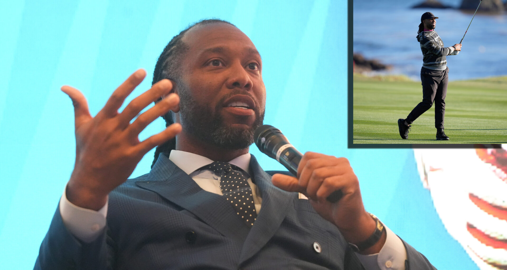 NFL legend Larry Fitzgerald on the golf course