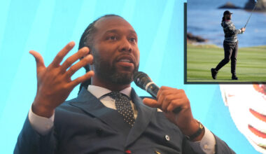 NFL legend Larry Fitzgerald on the golf course