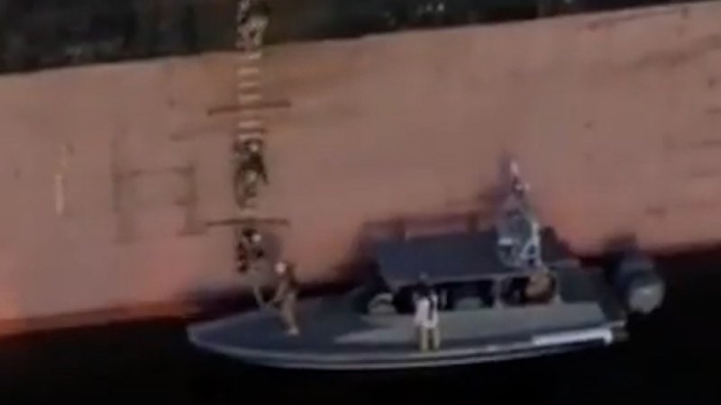 BREAKING:  IRGC video captures dramatic ship seizure in Strait of Hormuz -  VIDEO