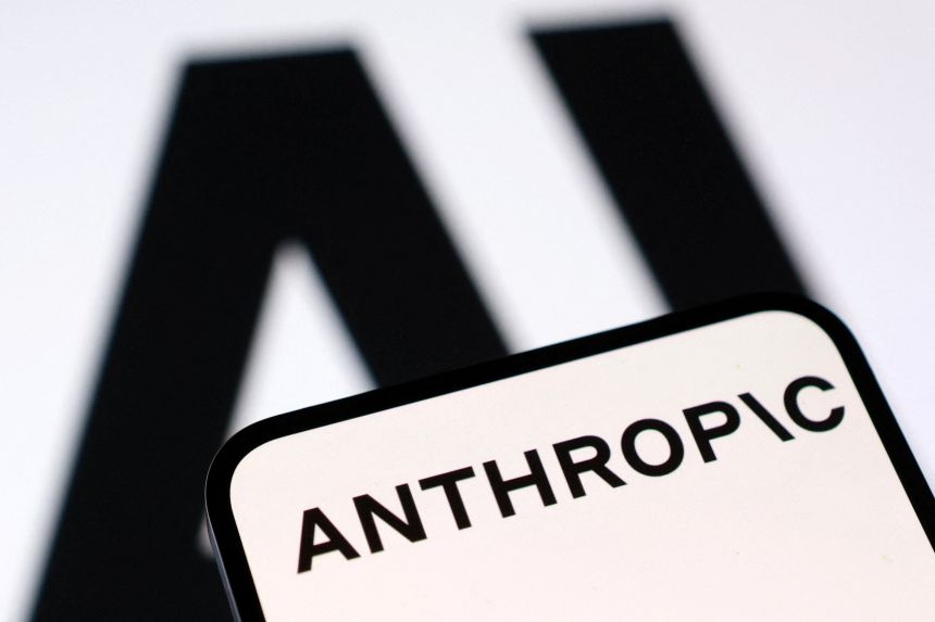 Anthropic logo is seen in this photo illustration taken on March 1, 2026.
