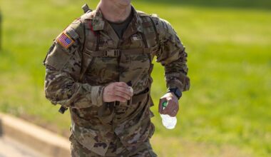 United States Army Field Band Soldiers participate in the Norwegian Foot March