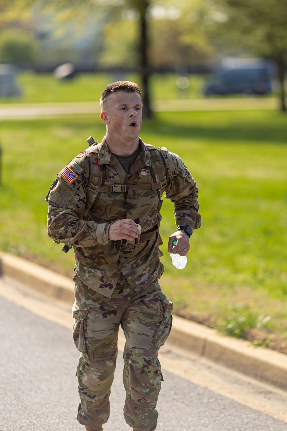 United States Army Field Band Soldiers participate in the Norwegian Foot March