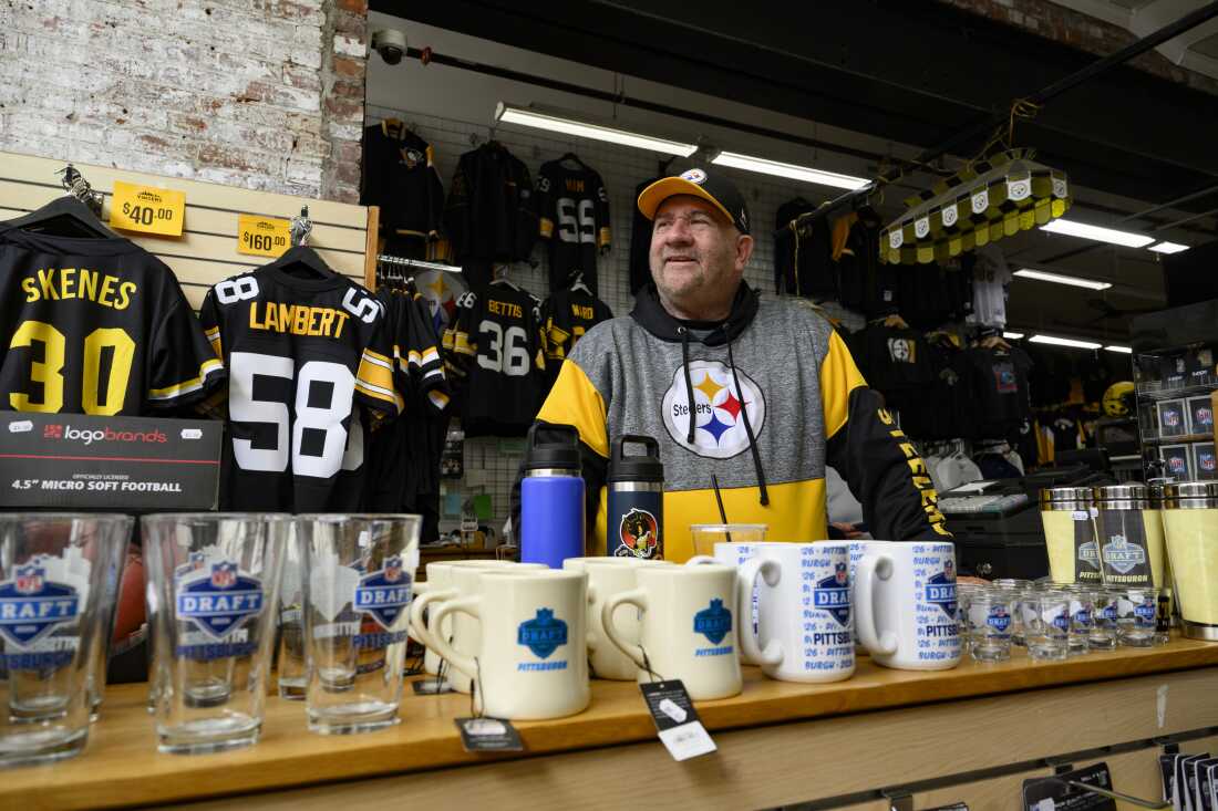 Jimmy Coen is the owner of the souvenir shop Yinzers in the Burgh, which sells Steelers gear and NFL Draft items.