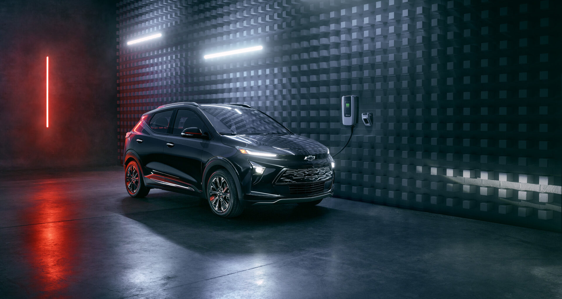 The 2023 Chevrolet Bolt EUV Redline Edition seen here in Black, but White or Silver is also available.