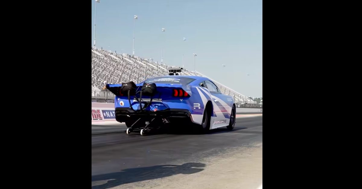 Ford's 2,200-HP electric Mustang runs 6.87-sec quarter mile, smashes EV record