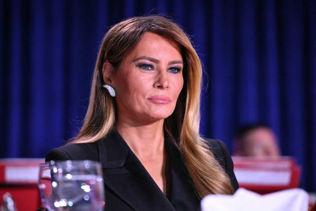 First Lady Melania Trump attends the White House Correspondents' Dinner at the Washington Hilton in Washington, D.C., on April 25, 2026.
