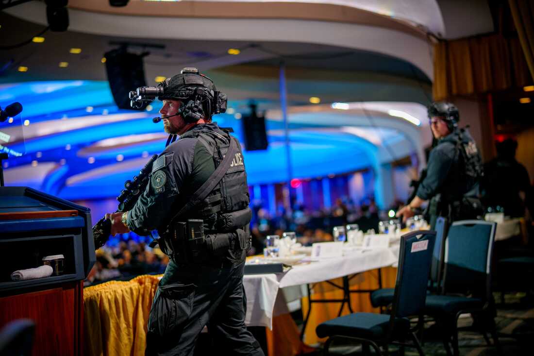 Secret Service agents responded to a shooting at the annual White House Correspondents' Association Dinner at the Washington Hilton on Saturday evening. President Trump and other administration officials were rushed out, and a suspect was arrested.