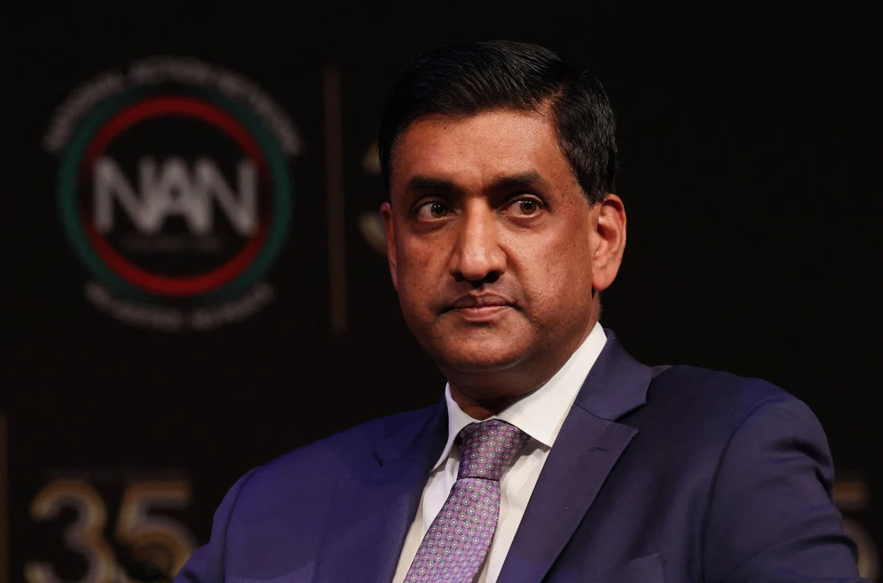 Rep. Ro Khanna looks on during the National Action Network National Convention in New York, on April 8.