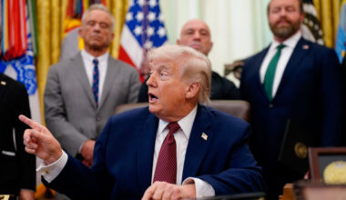 U.S. President Donald Trump in the Oval Office of the White House in Washington