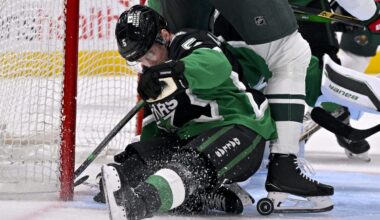 Stars’ Nils Lundkvist cut on the face by a skate, leaves Game 4 vs. Wild