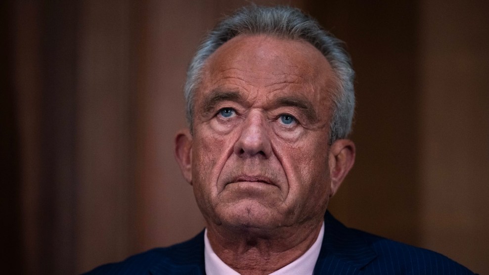 A photograph of Health and Human Services Secretary Robert F. Kennedy Jr. frowning.