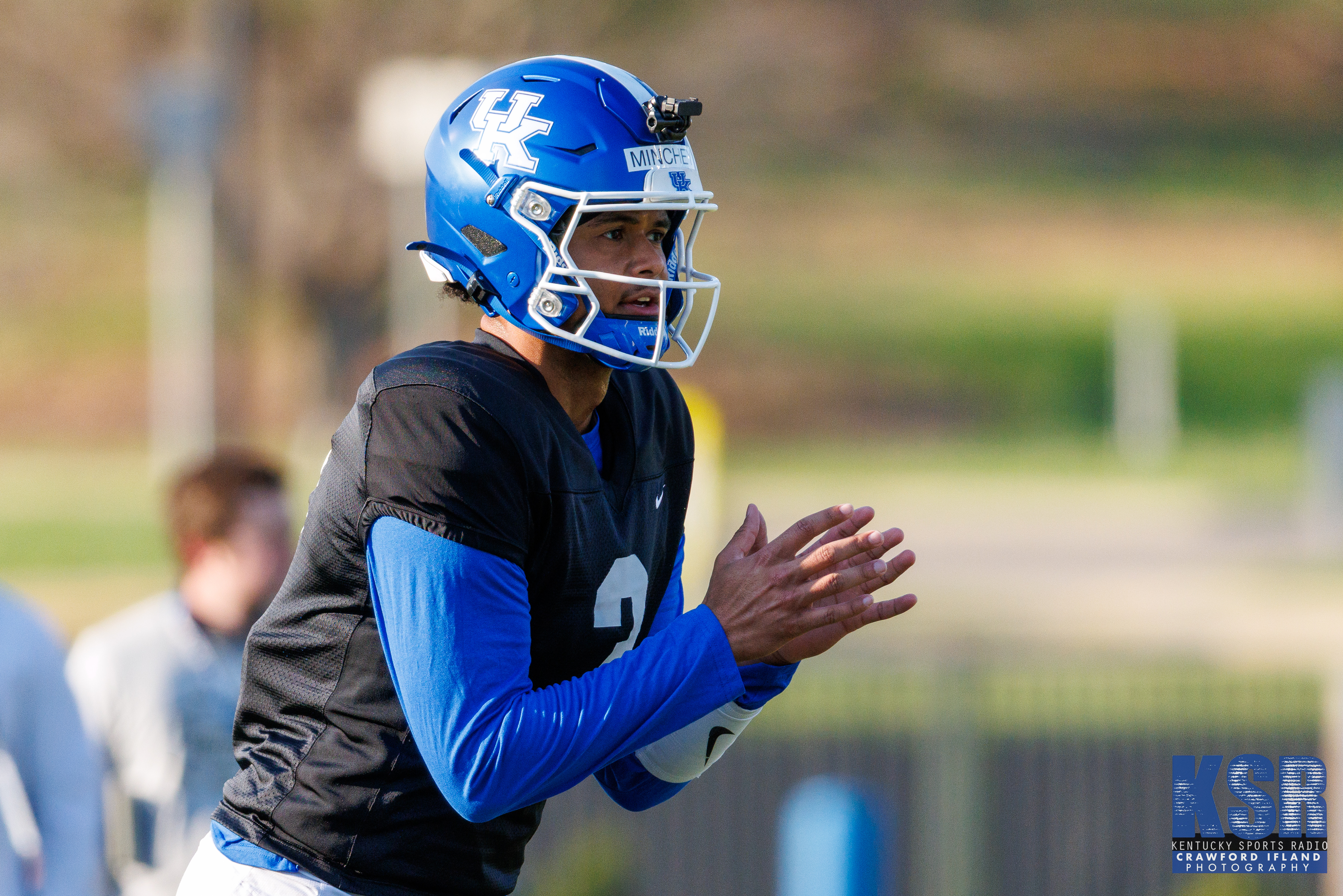 Kenny Minchey. Kentucky football held an open spring practice for the media at the Joe Craft Football Training Facility on April 7, 2026 in Lexington, Kentucky. Photo by Crawford Ifland, Kentucky Sports Radio/On3