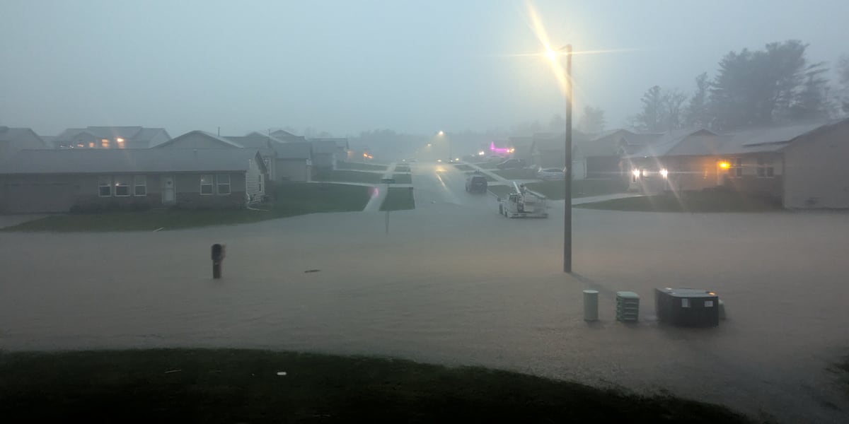 Heavy flooding in Janesville triggers road closures, damages buildings