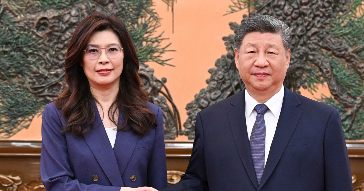 China's Xi talks peace with Taiwan's opposition leader even as Beijing raises military pressure