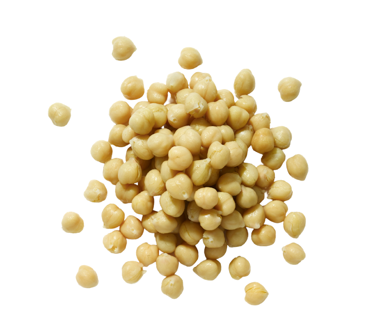 raw chickpeas in various orientations on a white background raw chickpeas in various orientations on a white background