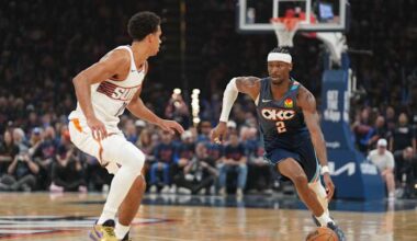 Gilgeous-Alexander scores 37 as the Thunder beat the Suns to go up 2-0 in their 1st-round series