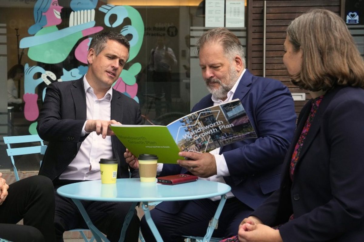 Wandsworth Council leader Simon Hogg meeting Howard Dawber, London's deputy mayor for business, to launch the 'growth plan'