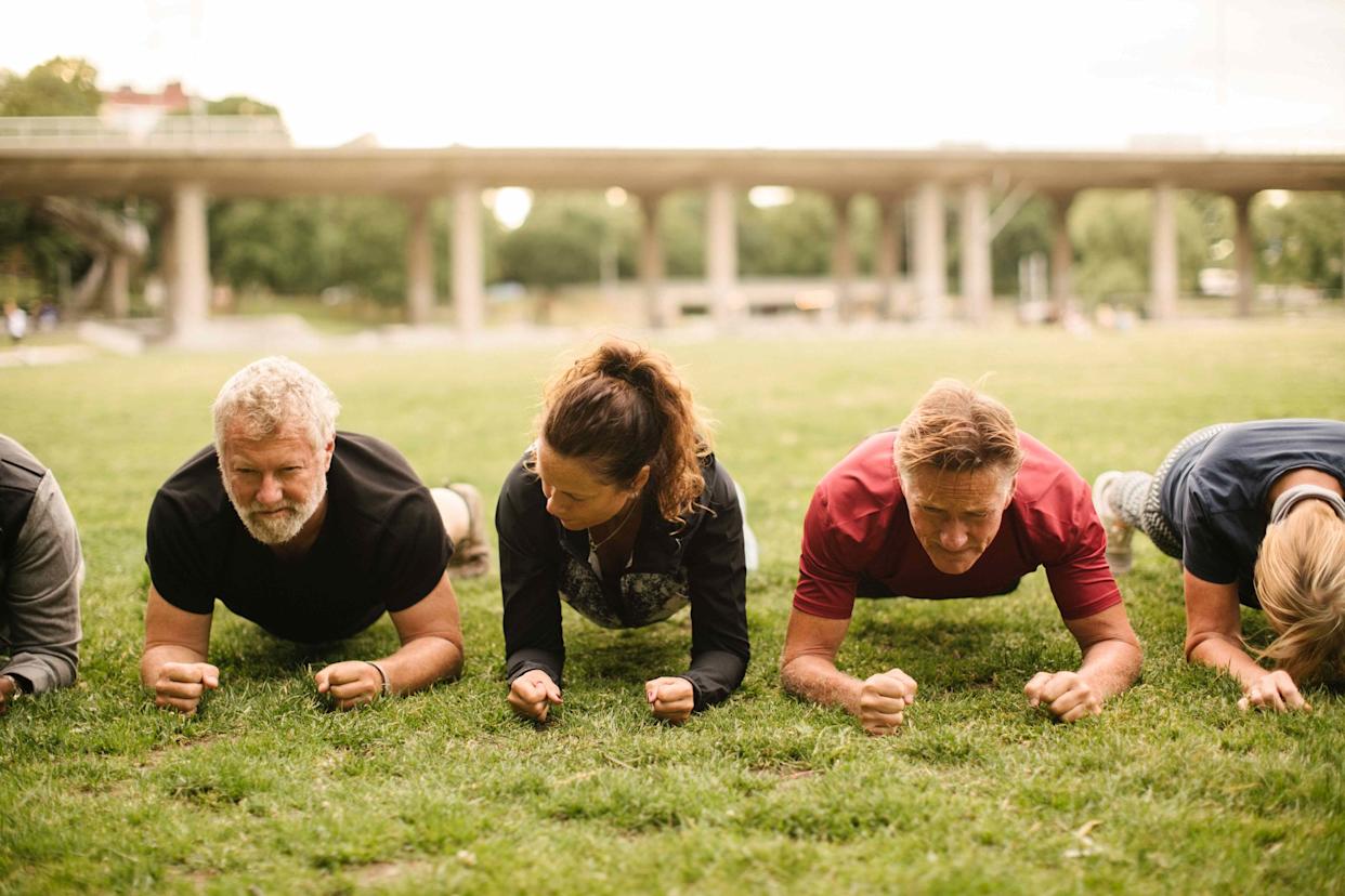 Planks work multiple ab muscles at once.Credit: Maskot / Getty Images