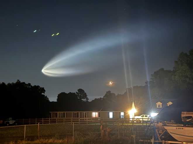 space x launch from anderson