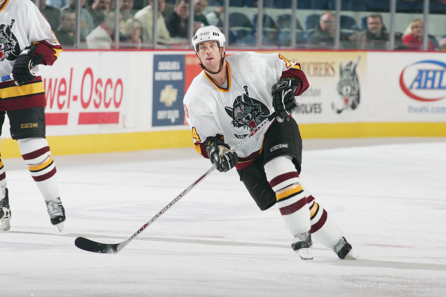 William "Billy" Tibbetts playing with the minor league Chicago Wolves in December 2005.