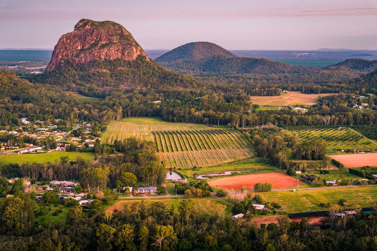 Mount Tibrogargan in Glass House Mountains of Queensland