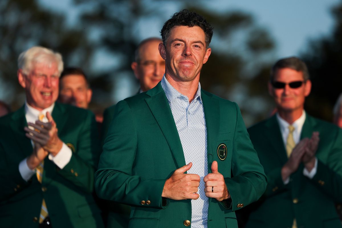 Rory McIlroy of Northern Ireland reacts