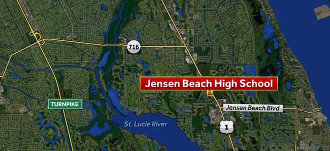 Law enforcement responds to incident at Jensen Beach High School Jensen Beach High School was placed on lockdown Tuesday after an anonymous call falsely reported a bomb threat and active shooter, prompting a large law enforcement response.