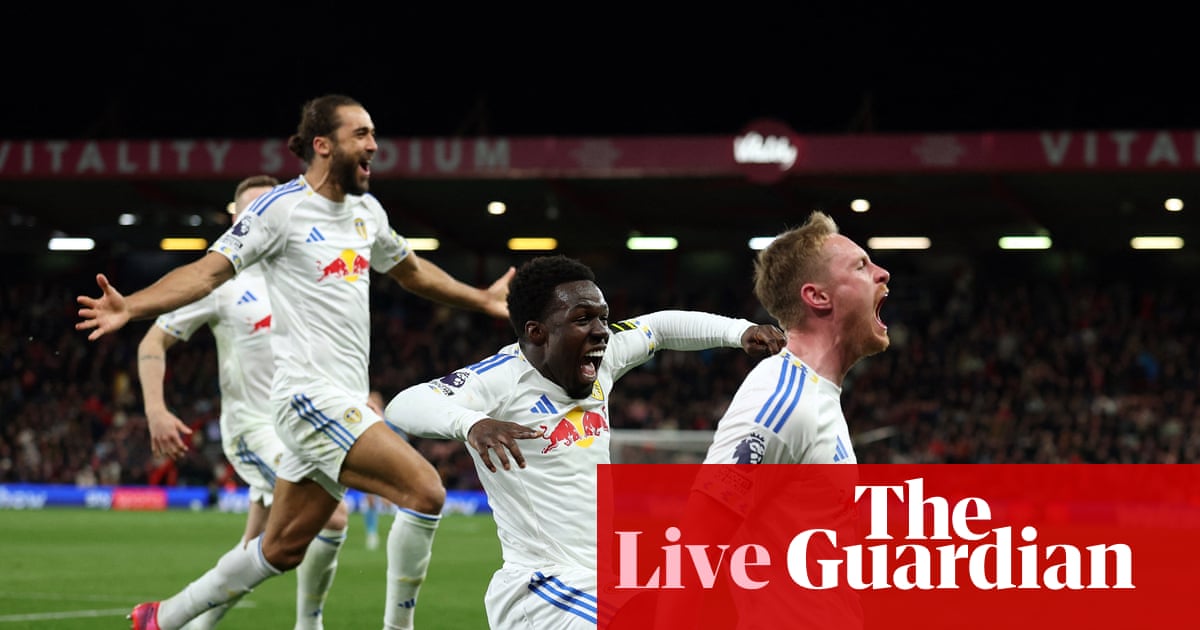 Bournemouth 2-2 Leeds, Charlton 1-2 Ipswich: football clockwatch – as it happened | Sport
