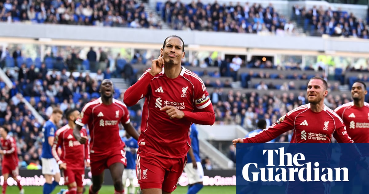 Virgil van Dijk earns late Liverpool win in first derby at Everton’s new home | Premier League