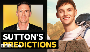 A picture of Chris Sutton with wording next to it that says BBC Sport columnist Chris Sutton