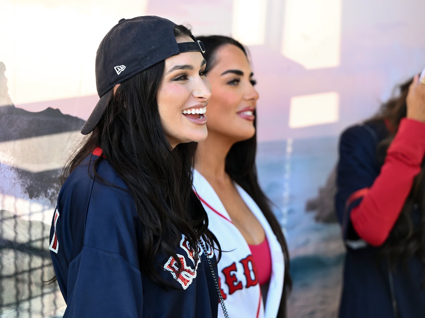 From left: Ashley Iaconetti and Rosie DiMare during Bravo Night at Fenway Park on Friday.
