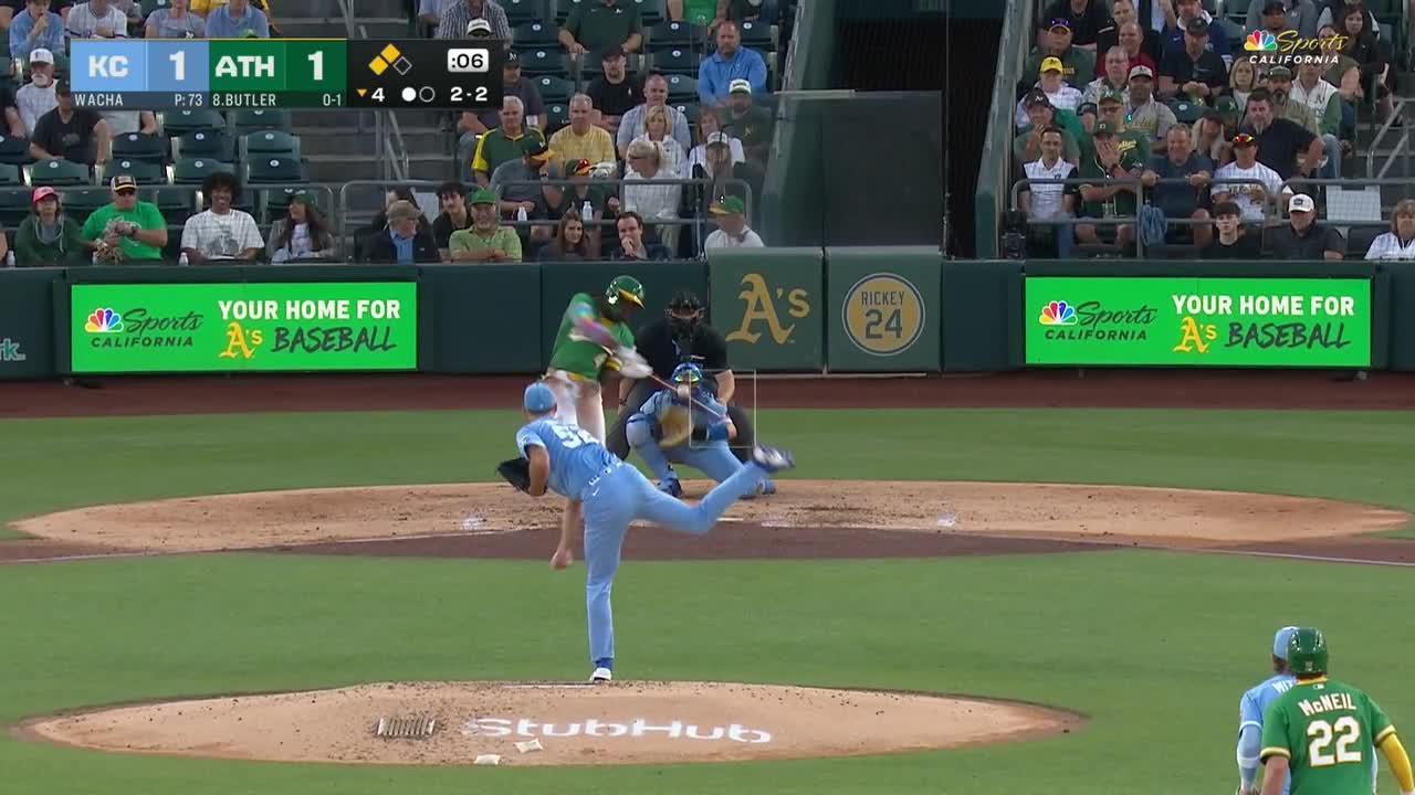 Butler homers, Kurtz extends walk streak to 18 games; Athletics beat Royals 5-2