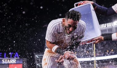 Angels botch popup in 9th and Yankees take advantage when Caballero's double gives them 5-4 win