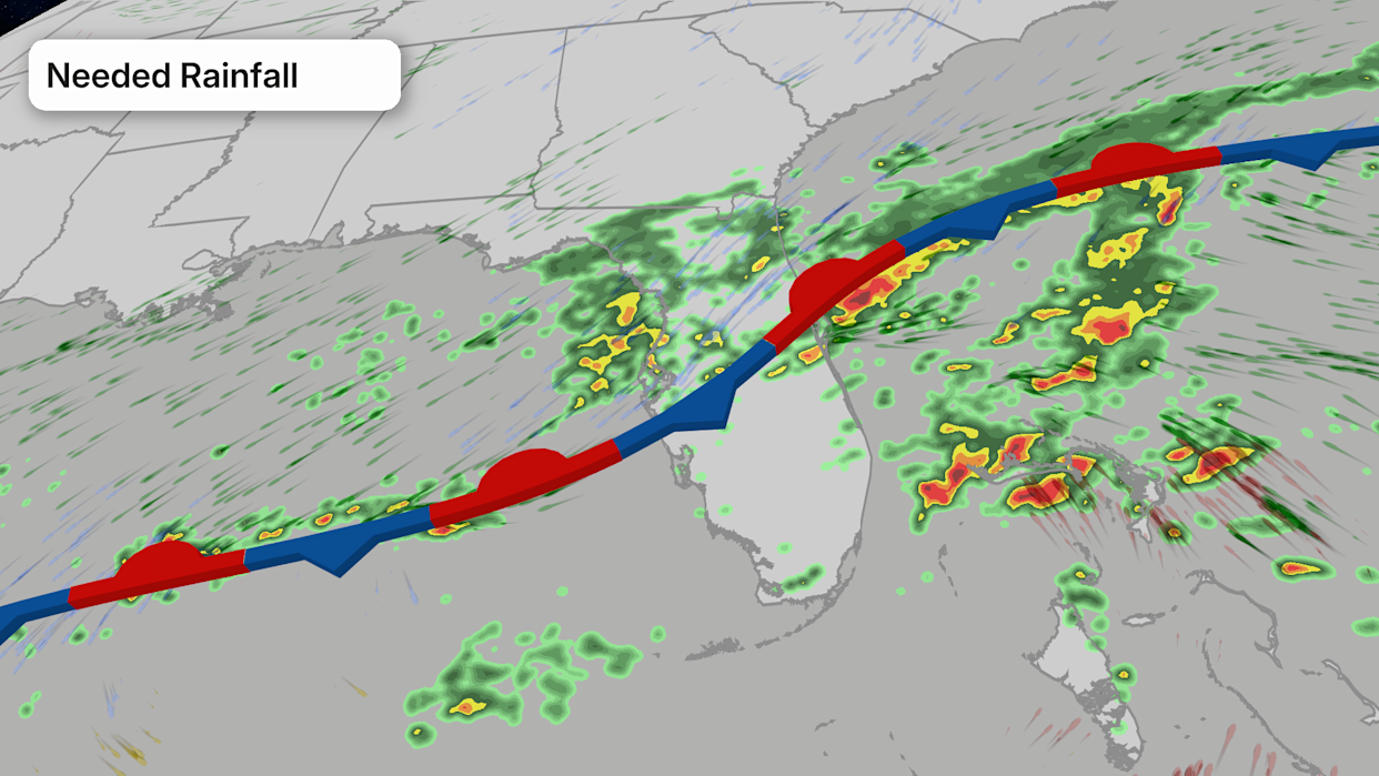 The main factor of the rainfall for Florida on Tuesday. A stalled frontal boundary, enhanced by an upper disturbance, will bring rainfall that will last into Wednesday.