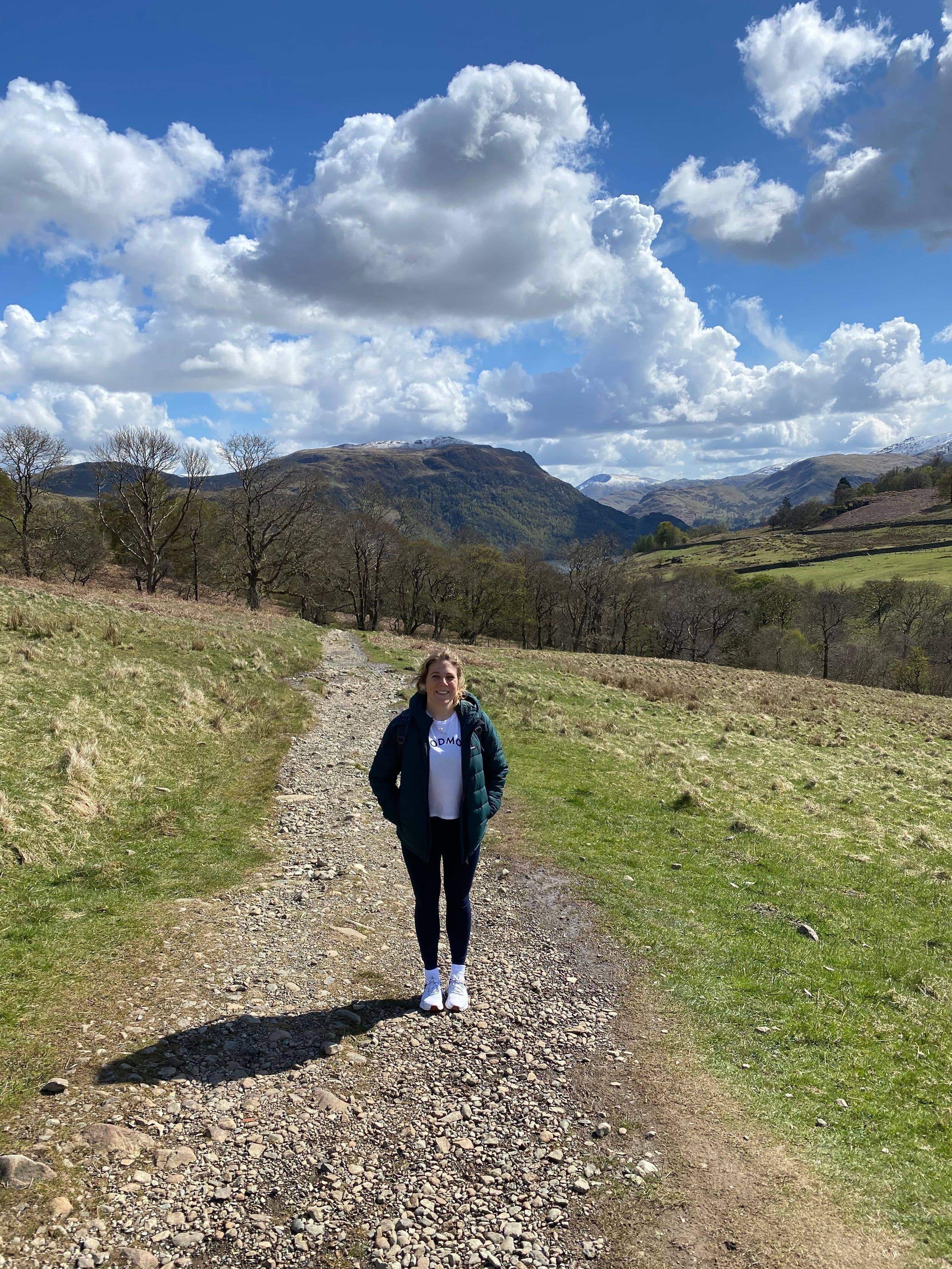 woman on a scenic walk 