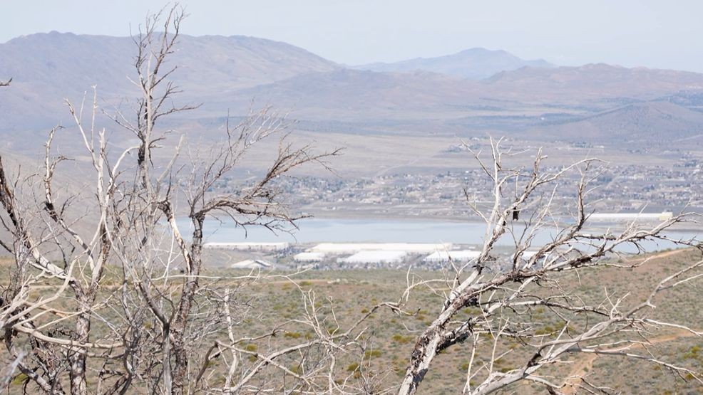 Humans tended to settle in Nevada's basins for easy access to water. This shot shows Stead, north of Reno, as seen on April 7, 2026.