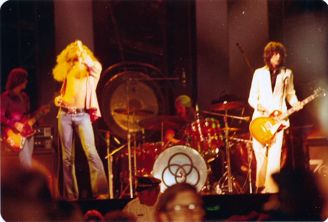 Led Zeppelin performing in Chicago, Illinois on July 7, 1973 (Gerald Pusateri)