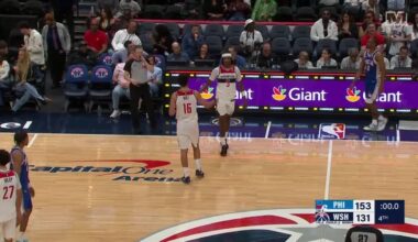 Paul George scores 39 points in the 76ers' 153-151 win over the Wizards