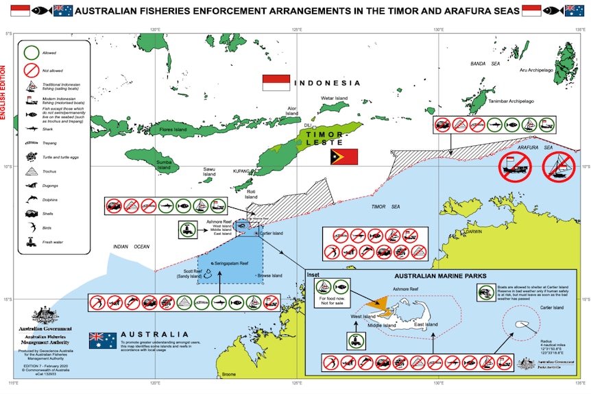 Maps of AFZ and allowed fishing from AFMA Website