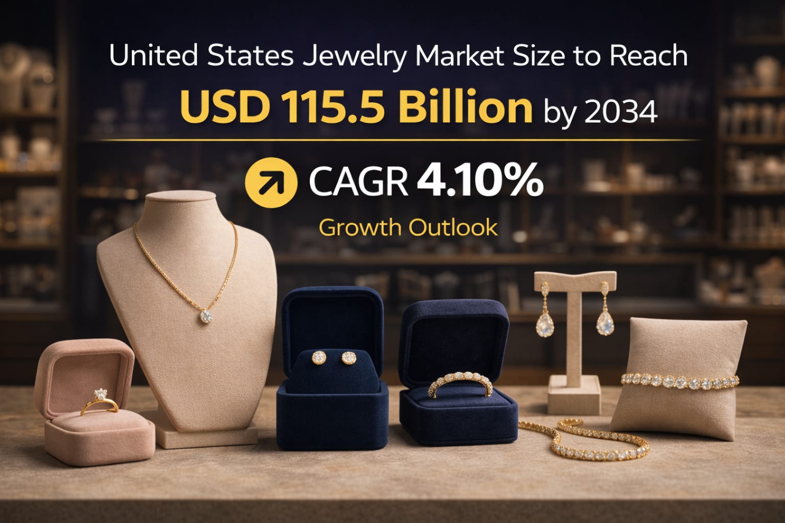 United States Jewelry Market to Reach USD 115.5 Billion by 2034