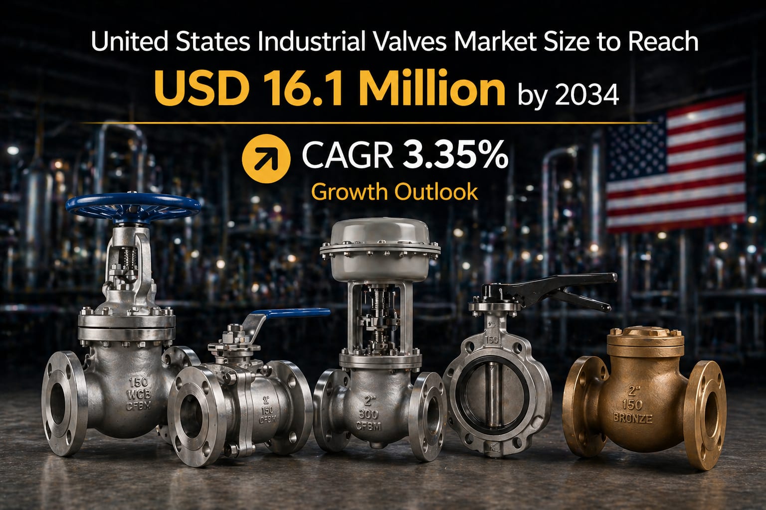 United States Industrial Valves Market Size, Share, Trends | Forecast 2034