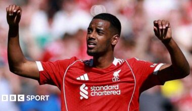 Liverpool 3-1 Crystal Palace: Isak scores rare Anfield goal as Reds boost Champions League hopes