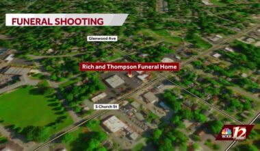 Burlington police say gunshots fired with an assault rifle outside of funeral home leads to suspect chase