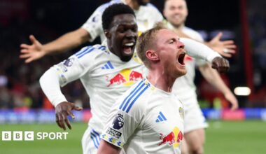 Bournemouth 2-2 Leeds: Sean Longstaff hits 97th-minute equaliser to boost visitors' survival hopes