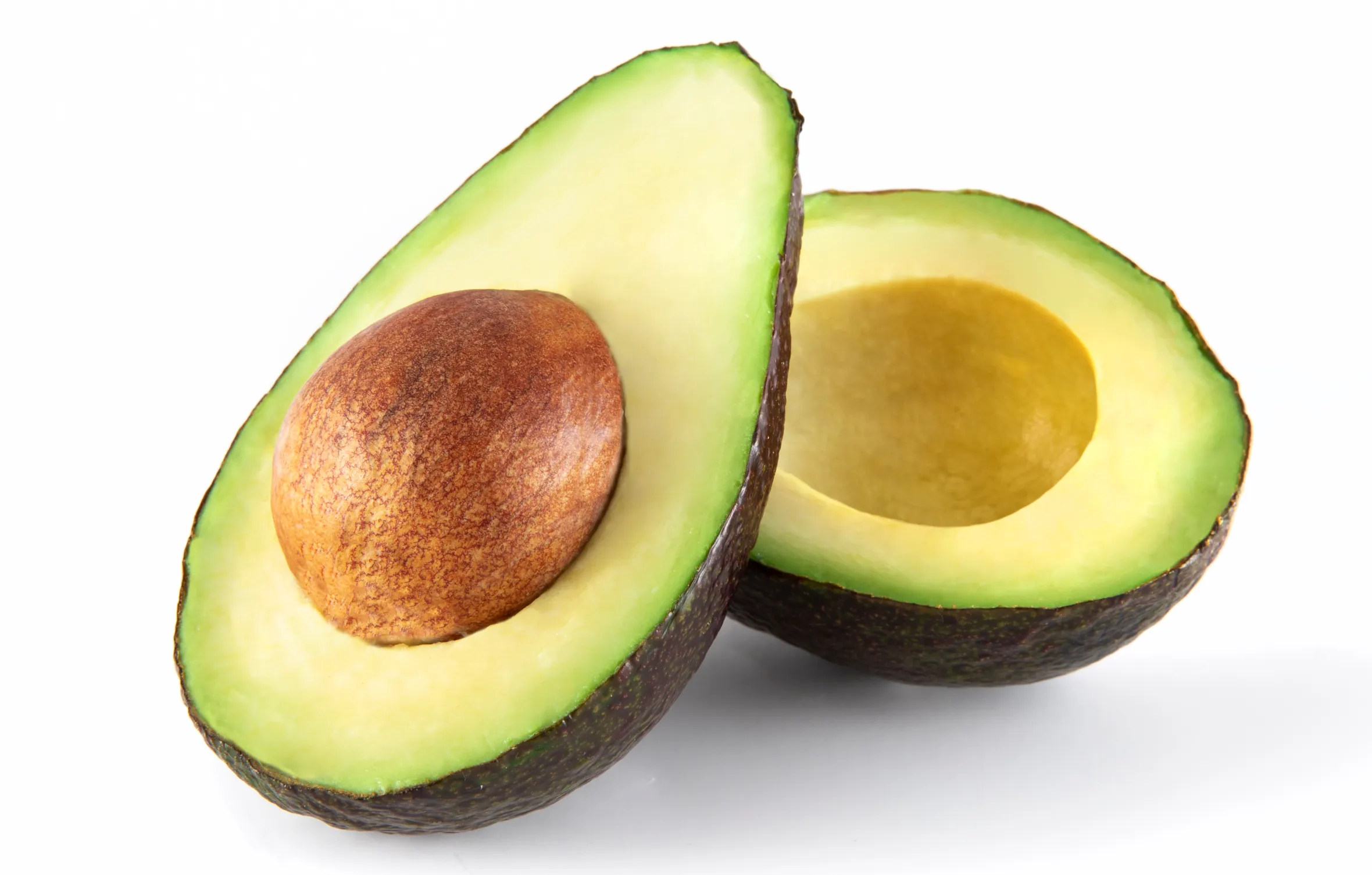 Fresh Avocado On White