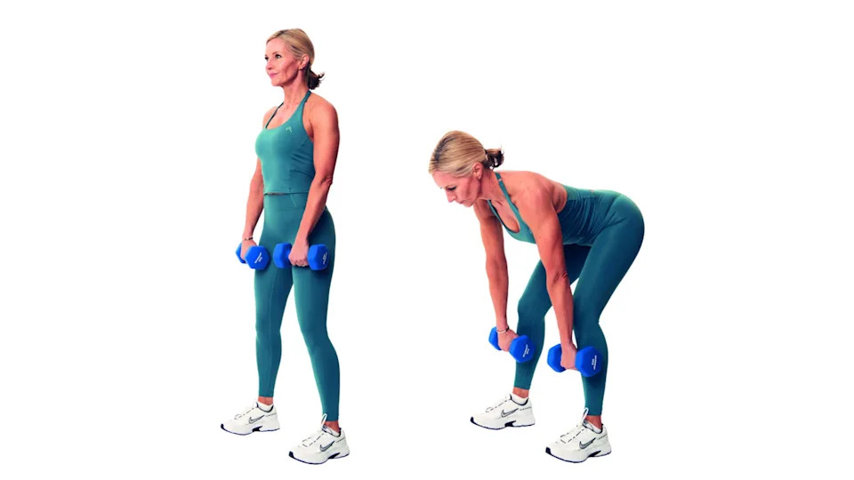 Caroline Idiens doing Romanian deadlift exercise