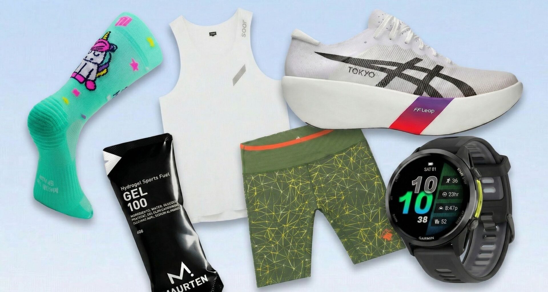 Collage of running kit and accessories