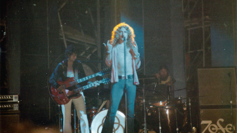 Led Zeppelin performing in Chicago, Illinois on July 7, 1973 (Gerald Pusateri)