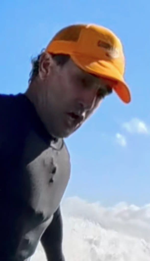 Renyolds’ jaw dropped after he realized what he had narrowly missed. Jam Press/@mattreyn0lds