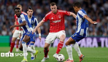 Chris Wood against Porto